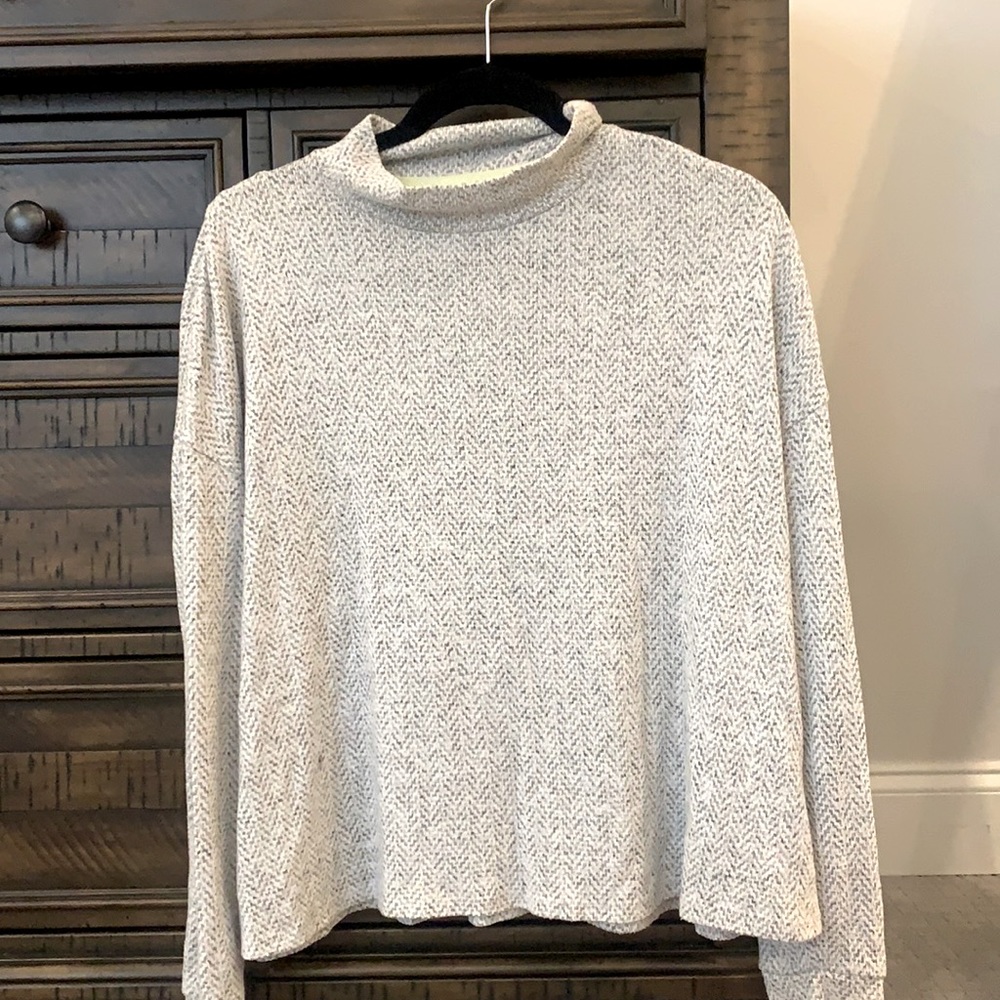 Super soft mock neck flowy sweater